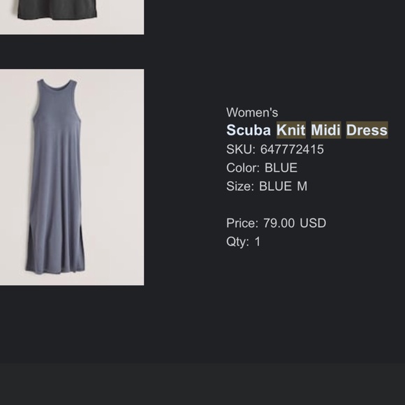 Knit Midi Dress Medium 
